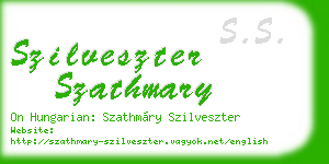 szilveszter szathmary business card