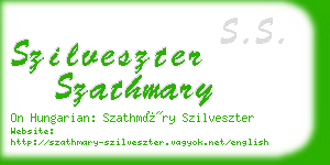 szilveszter szathmary business card